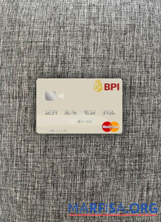 Blank Philippines Bank of the Philippine Islands mastercard photolook front real example